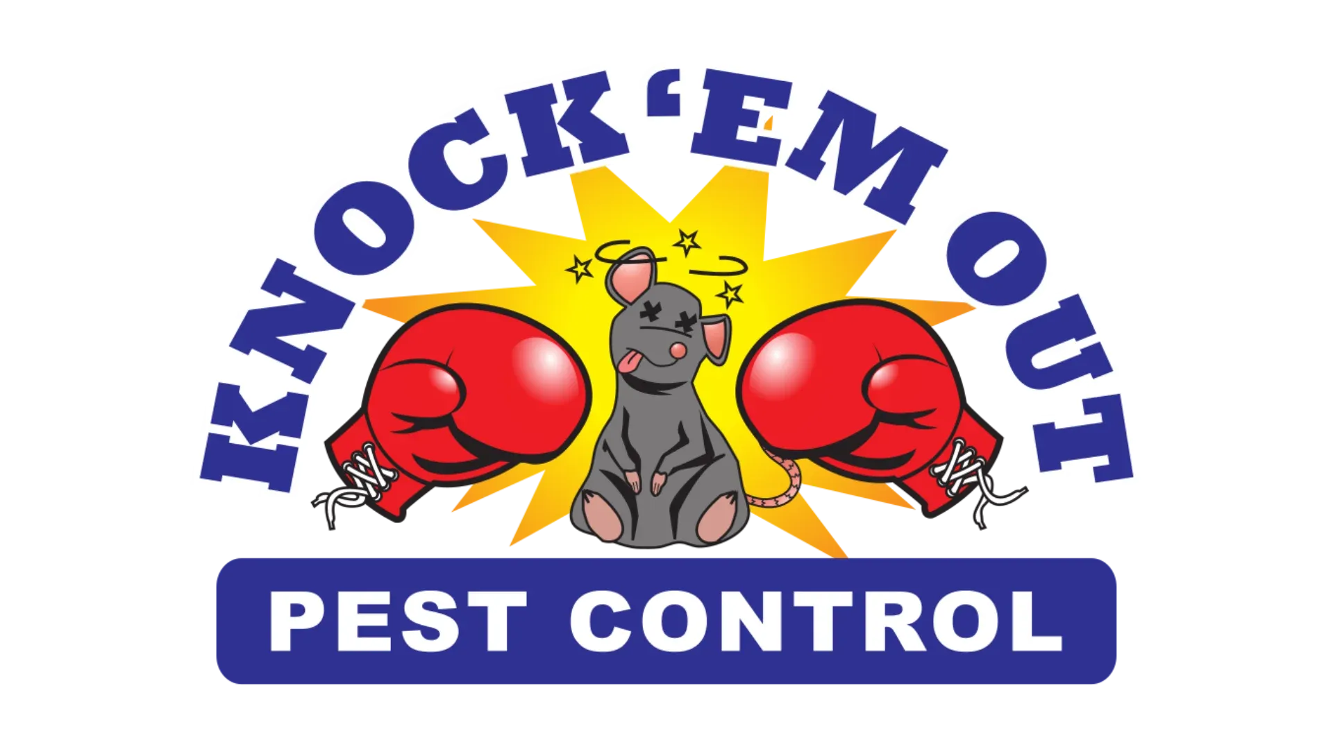 Knock 'Em Out Pest Control Logo